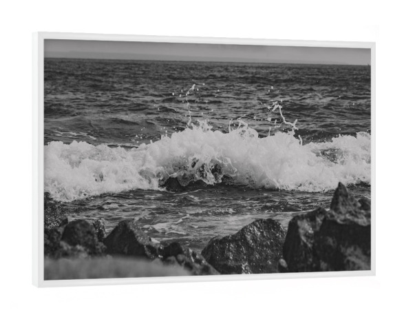Poster mit weißem Rahmen "Wellen Harmonie" artboxONE - Natur,Reise,Reise / Strand und Meer