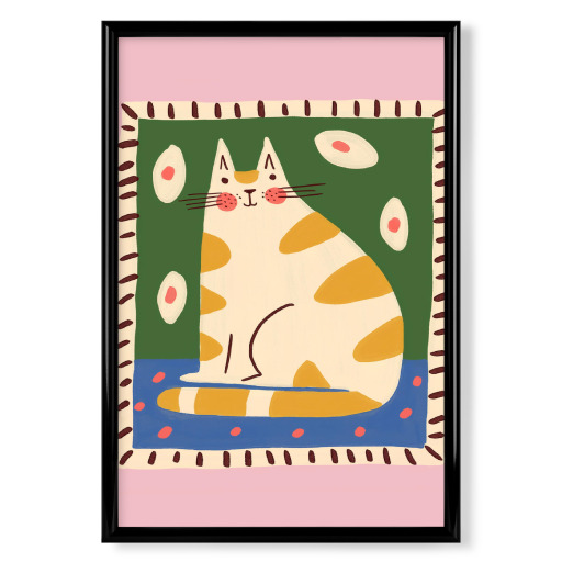 Bunte Katze mit Muster