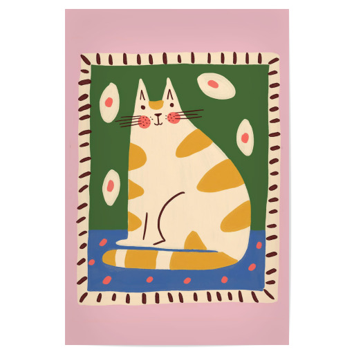 Bunte Katze mit Muster