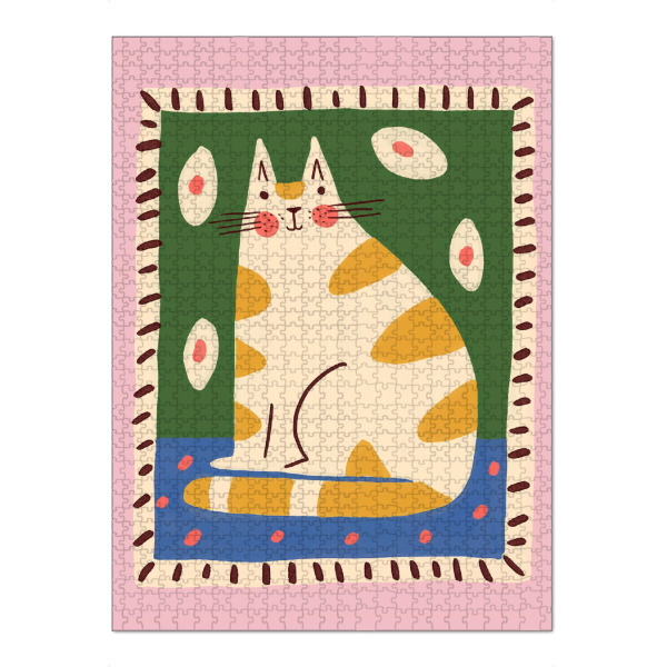 Puzzle Ravensburger "Bunte Katze mit Muster" artboxONE - Tiere,Abstrakt