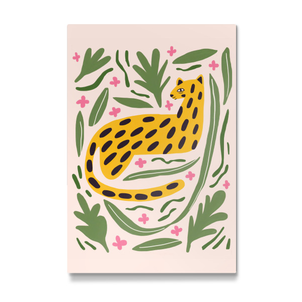 Galerie-Print "Leopard im tropischen Design" 75x50 cm artboxONE