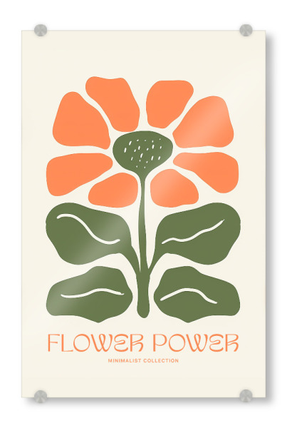 Acrylglasbild "Flower Power Minimalismus" artboxONE - Floral,Abstrakt
