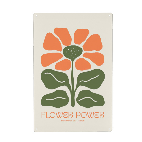 Holzbild "Flower Power Minimalismus" artboxONE - Floral,Abstrakt