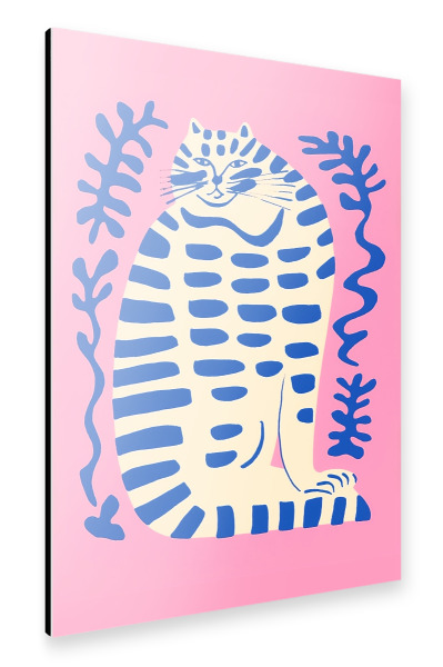 Alu-Dibond "Pfotenstillleben auf Pink" 75x50 cm artboxONE