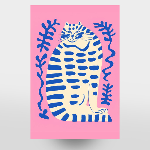 Pfotenstillleben auf Pink