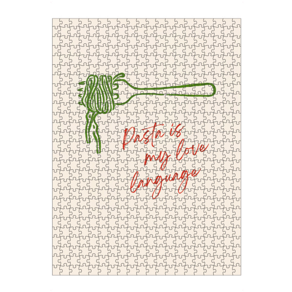 Puzzle Ravensburger "Pasta - Die Sprache der Liebe" artboxONE - Typografie,Essen & Trinken,Essen & Trinken / Obst & Gemüse