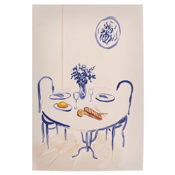 Poster "Stilvoll gedeckter Tisch" artboxONE - Floral,Essen & Trinken,Abstrakt,Essen & Trinken / Alkohol