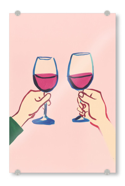 Acrylglasbild "Cheers im modernen Stil" artboxONE - Essen & Trinken,Menschen,Essen & Trinken / Alkohol