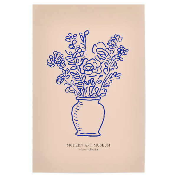 Poster "Line Art Blumenpracht" artboxONE - Floral