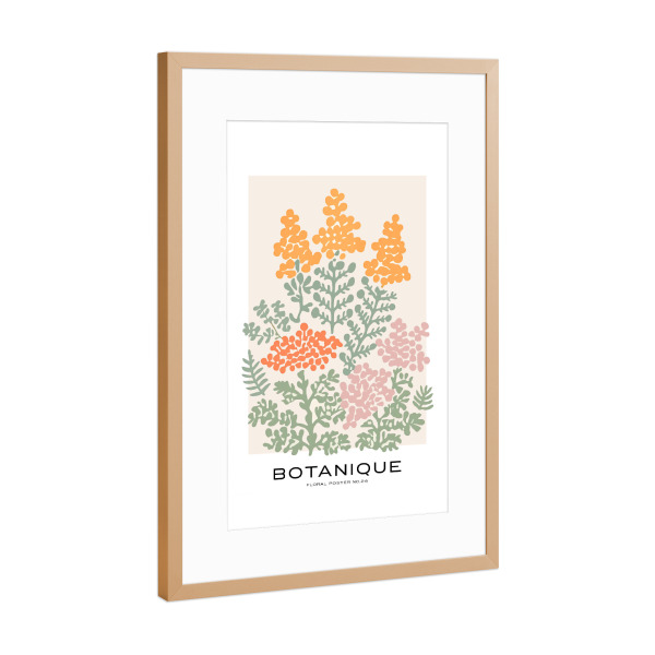 Poster mit Rahmen Kupfer "Wilde Gartenpracht" artboxONE - Floral