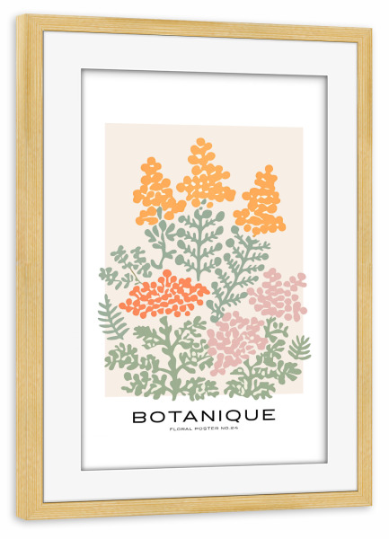 Poster mit Rahmen kiefer "Wilde Gartenpracht" artboxONE - Floral
