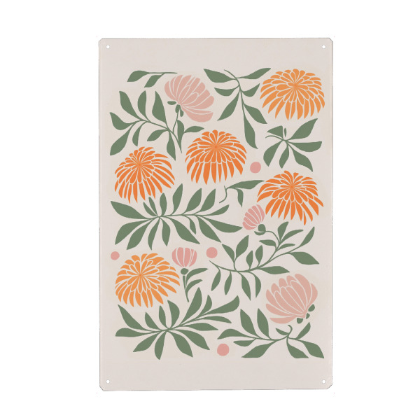 Holzbild "Blütenpracht im Gleichklang" artboxONE - Floral,Abstrakt