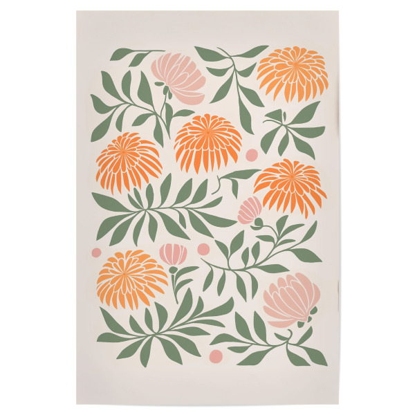 Poster 30x20 cm "Blütenpracht im Gleichklang" artboxONE - Floral,Abstrakt