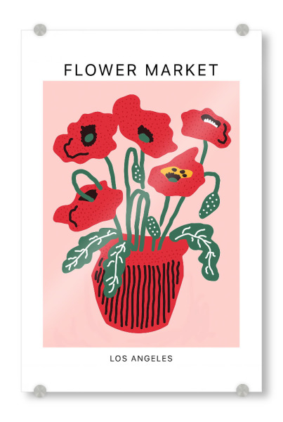 Acrylglasbild "Poppies of Los Angeles" artboxONE - Floral