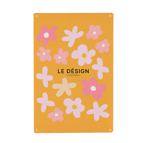 Metall Poster "Le Design Fleuri" artboxONE - Floral,Abstrakt