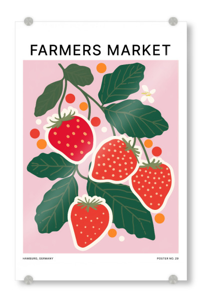 Acrylglasbild "Sweet - Strawberries" artboxONE - Floral,Essen & Trinken,Essen & Trinken / Obst & Gemüse