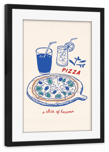 Poster mit Rahmen schwarz "A Slice of Heaven" artboxONE - Essen & Trinken,Essen & Trinken / Obst & Gemüse