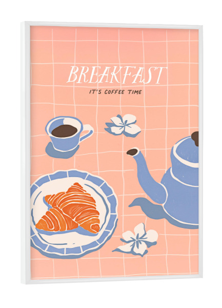 Poster mit weißem Rahmen "Breakfast Bliss" artboxONE - Essen & Trinken