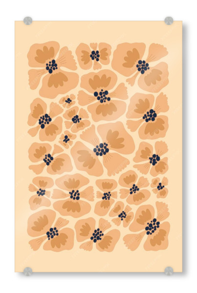 Acrylglasbild "Caramel Petal Field" artboxONE - Floral,Abstrakt