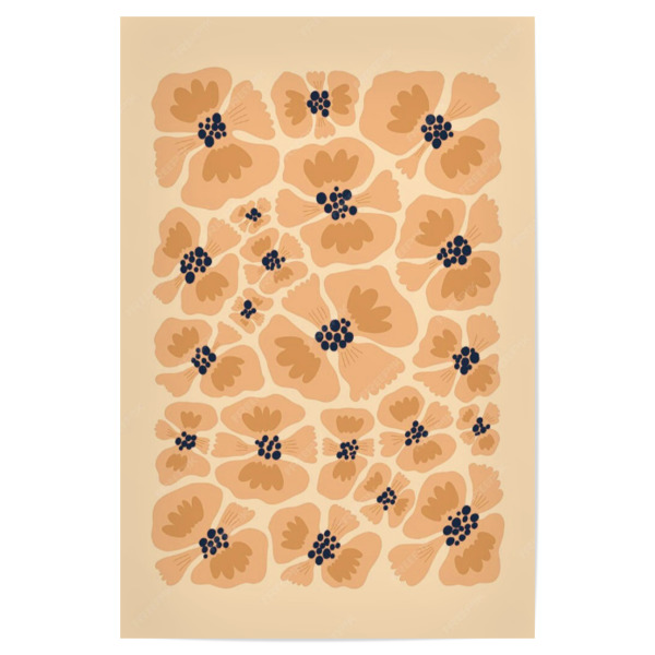 Poster "Caramel Petal Field" artboxONE - Floral,Abstrakt