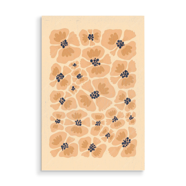 Holzbild "Caramel Petal Field" artboxONE - Floral,Abstrakt
