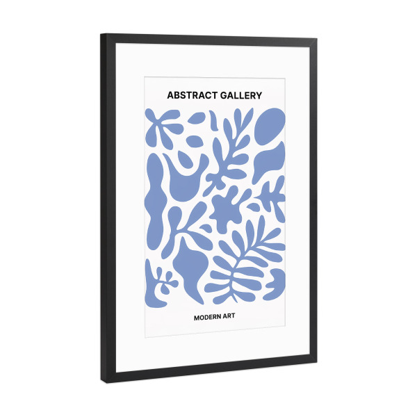 Poster mit Rahmen Schwarz (Metallic) "Formen der Stille" artboxONE - Floral,Abstrakt