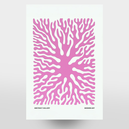 Organische Formen in Pink