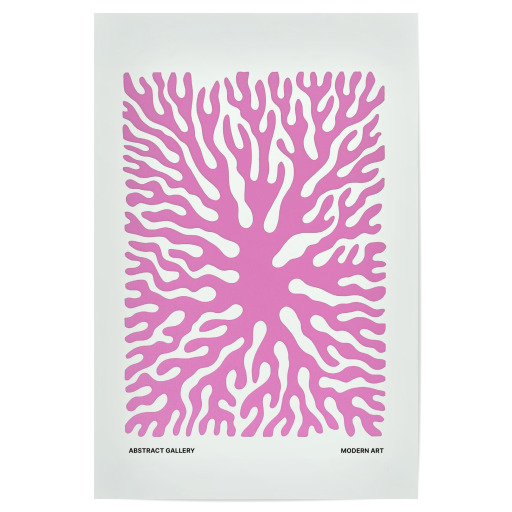 Organische Formen in Pink