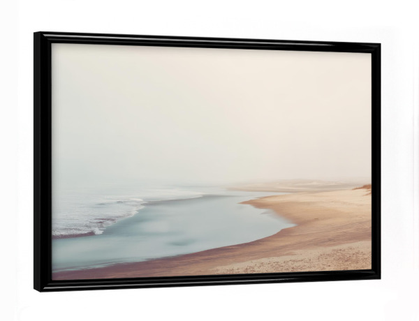 Poster mit schwarzem Rahmen "Neblige Küstenlandschaft" artboxONE - Natur,Reise / Strand und Meer