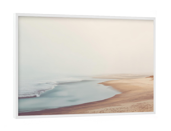 Poster mit weißem Rahmen "Neblige Küstenlandschaft" artboxONE - Natur,Reise / Strand und Meer