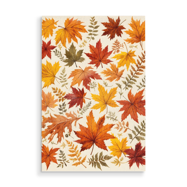 Holzbild "Verstreute Herbstblätter" artboxONE - Natur