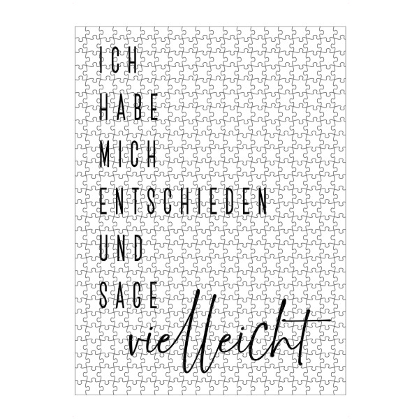 Puzzle Ravensburger "Vielleicht Typo" artboxONE - Typografie,Schwarzweiß,Lustig