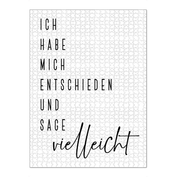 Puzzle Ravensburger "Vielleicht Typo" artboxONE - Typografie,Schwarzweiß,Lustig