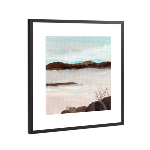 Poster mit Rahmen Schwarz (Metallic) "Desert scape" artboxONE - Natur,Reise,Abstrakt