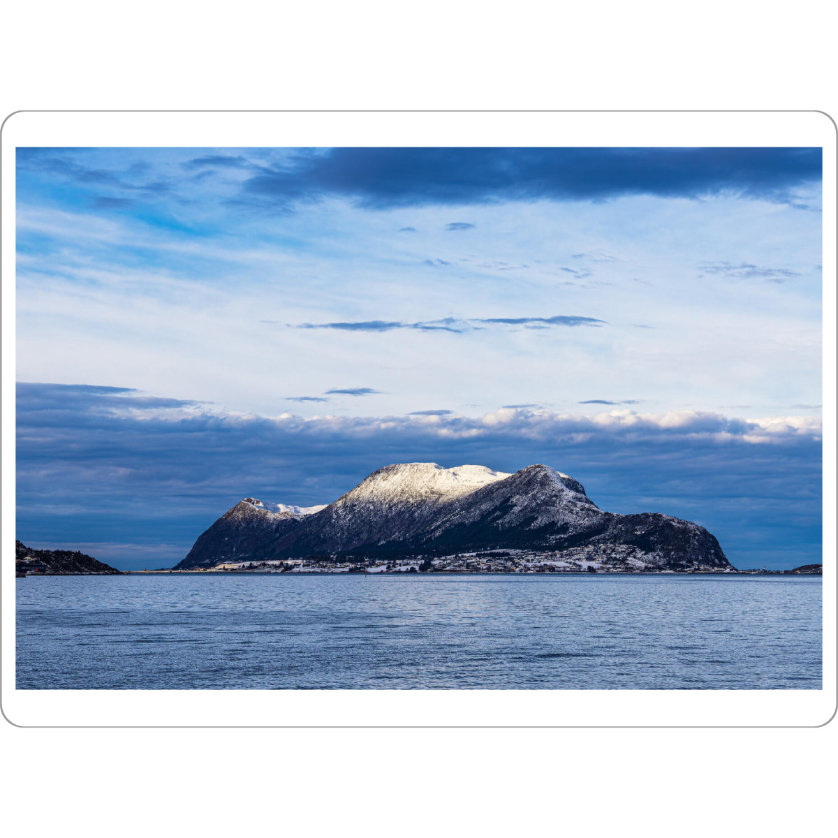 Tischset "Insel Godøya im Winter" artboxONE - Natur,Reise,Reise / Strand und Meer,Reise / Länder