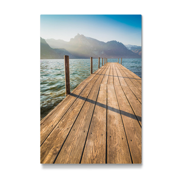 Galerie-Print "Steg am Traunsee" 75x50 cm artboxONE