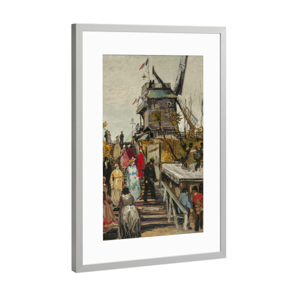 Poster mit Rahmen Silber "Van gogh, Le Moulin de Blute-Fin" artboxONE - Natur,Abstrakt,Menschen