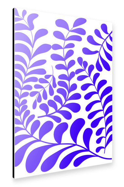 Alu-Dibond "Blue Leaves" 30x20 cm artboxONE