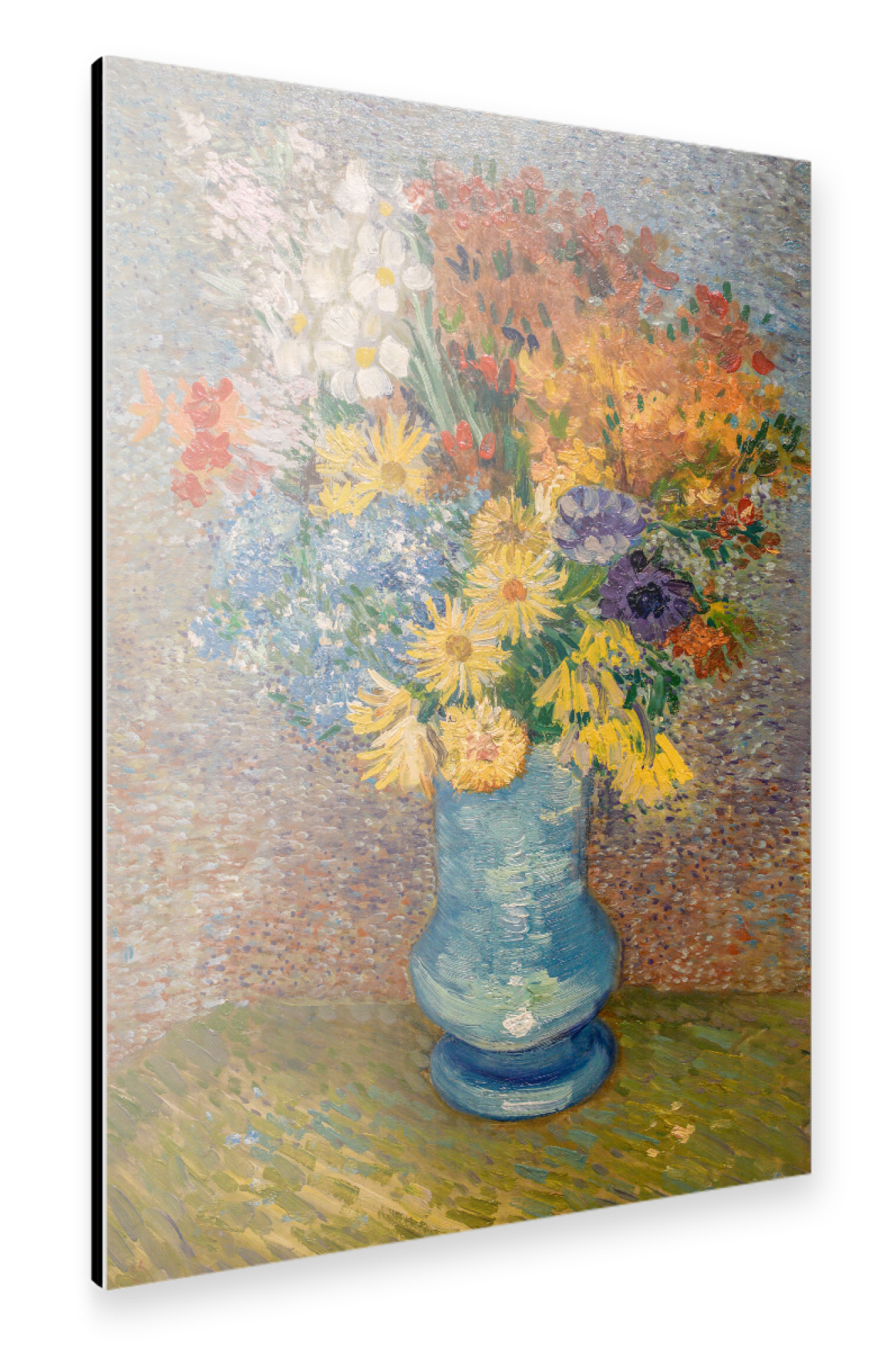 Alu-Dibond "Van Gogh, Vase und Gänseblümchen" 75x50 cm artboxONE