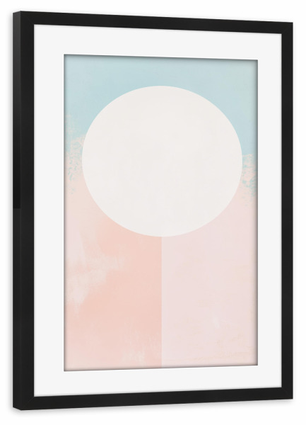 Poster mit Rahmen schwarz "Zarter Pastel Kreis" artboxONE - Natur,Abstrakt,Geometrie