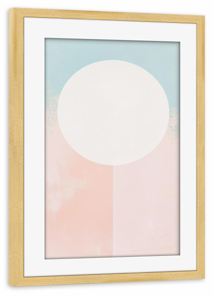 Poster mit Rahmen kiefer "Zarter Pastel Kreis" artboxONE - Natur,Abstrakt,Geometrie