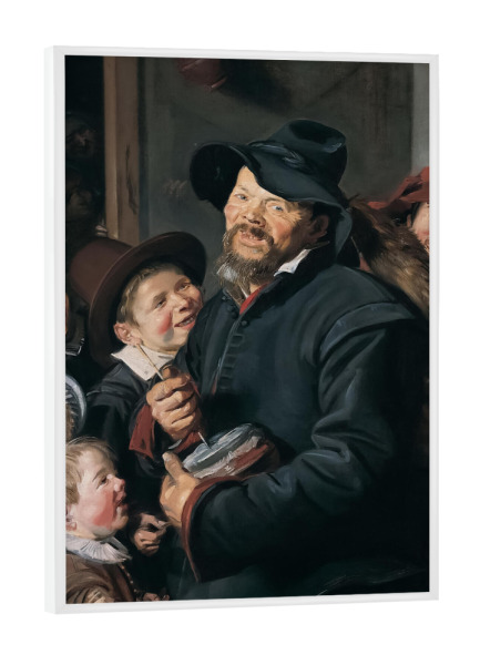 Poster mit weißem Rahmen "Der Rommel-Pot-Spieler" artboxONE - Menschen,Für Mama,Für Papa