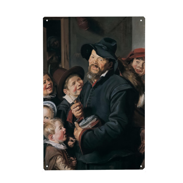 Metall Poster "Der Rommel-Pot-Spieler" artboxONE - Menschen,Für Mama,Für Papa
