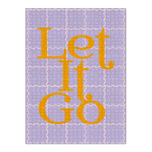 Puzzle Ravensburger "Let It Go quote on wavy grid" artboxONE - Typografie - Schriftzug,Text,Gitter,Slogan,Motivation,Inspiration - Bild schriftzug