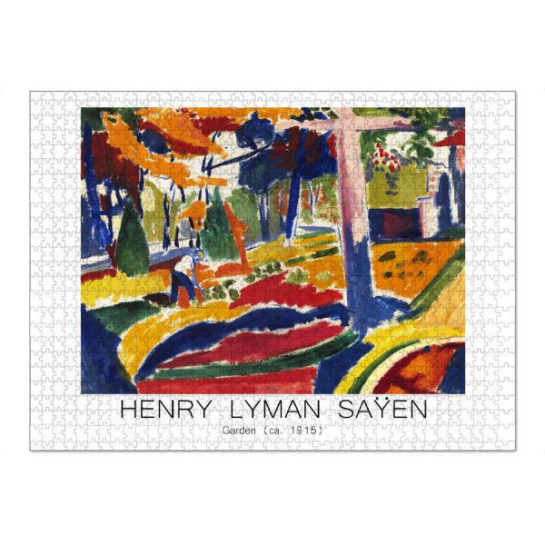 Puzzle Ravensburger "Henry Lyman Sa ihrem Garten" artboxONE - Abstrakt