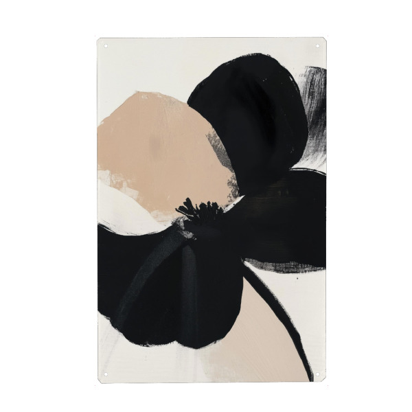 Metall Poster "Zusammenfassung Blumenmalerei" artboxONE - Natur,Floral,Abstrakt