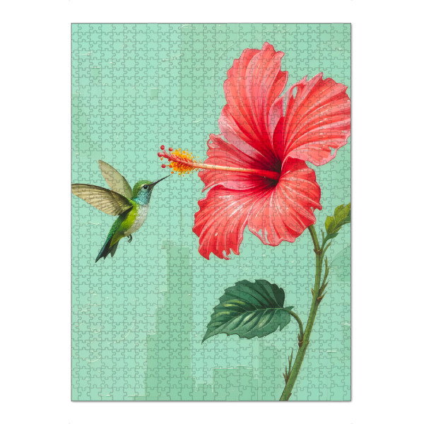 Puzzle Ravensburger "Ein Vogel besuchte meinen Garten" artboxONE - Natur,Tiere,Abstrakt