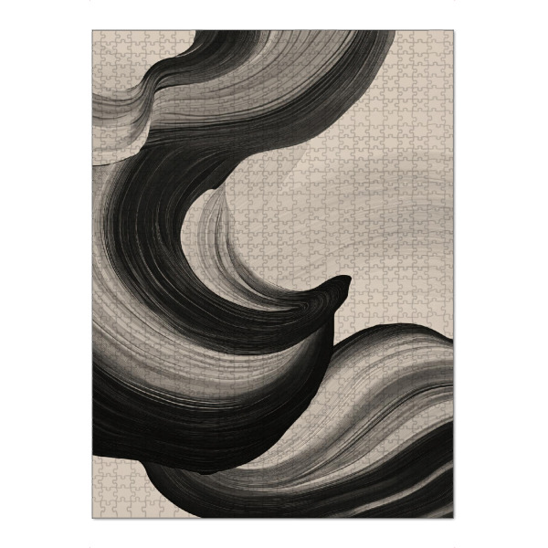 Puzzle Ravensburger "Monochrome Fluidity Pinselstriche" artboxONE - Abstrakt