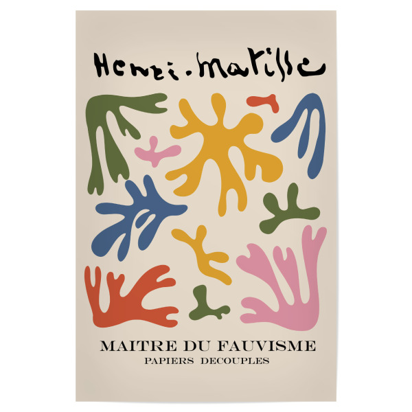 Poster "Henri Matisse a" artboxONE - Abstrakt,Geometrie - Kunst,Wandkunst,Maler,Maler,Berühmtheit,Illustration,Dekorative,Wohnkultur,Maler,Abstract