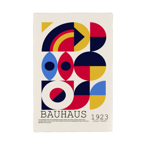 Metall Poster "Bauhaus 1923 b" artboxONE - Abstrakt,Geometrie
